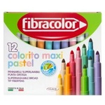 Fibracolor Флумастери Colorito Maxi Pastel 12 цвята