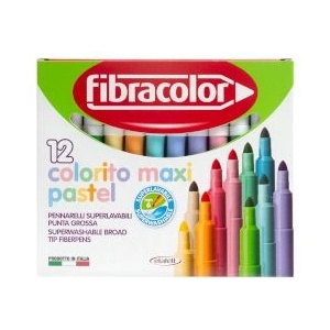 Fibracolor Флумастери Colorito Maxi Pastel 12 цвята