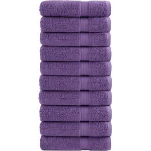 vidaXL Премиум кърпи за ръце SOLUND 10 бр лилави 50x100 см 600 gsm (137355)