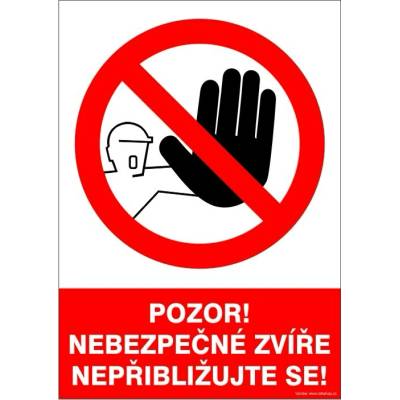 RAFO Samolepka Pozor! Nebezpečné zvíře Velikosti: A5 (15 x 21 cm)