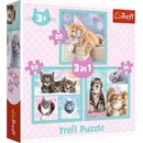 Puzzle Trefl 3v1 Sladká koťátka 20 36 50 dílků
