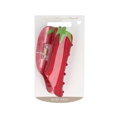 Solida Haarklammer Chili Form Acryl Sponky do vlasů Unisex 14 g