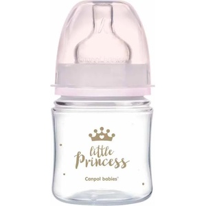 Canpol babies Антиколик шише Canpol Easy Start - Royal Baby, 120 ml, розово (35/233_pin) - ozone