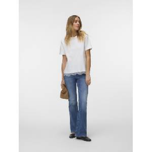 VERO MODA Бял топ VMSARA с дантела Vero Moda | Byal | ЖЕНИ | S
