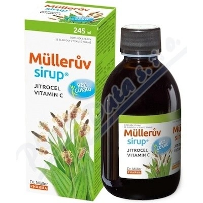 Müllerův sirup s jitrocelem bez cukru 245 ml