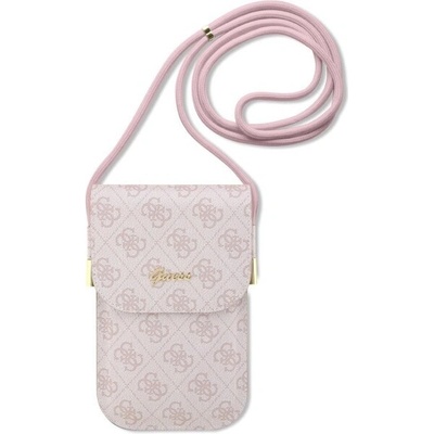 Púzdro Guess PU 4G Metal Logo Script Phone Bag ružové