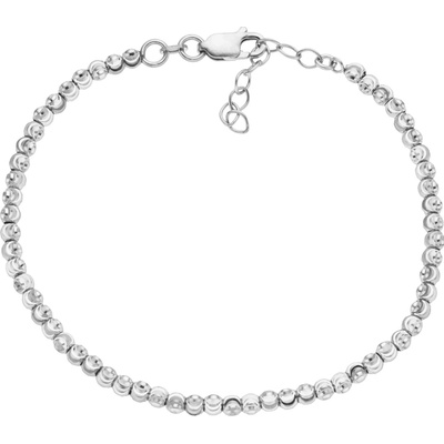 Bealio 06465 stříbrný náramek MĚSÍČNÍ 3 mm 17+3 cm 03-06465-0233