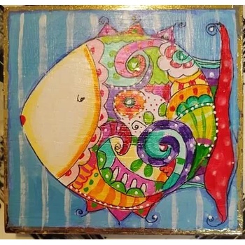 Image 1 of Наивистична картинка с риба