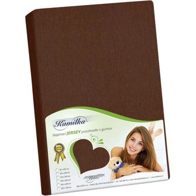 veratex Prostěradlo jersey tmavě hnědé 140x200