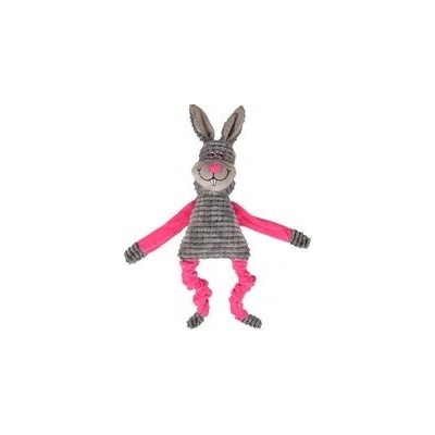 Karlie-Flamingo hračka pro psa natahovací pískací a šustící králík 48 cm plyšová