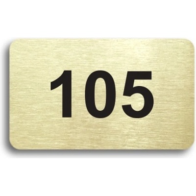 ACCEPT Číslo na dveře - typ 04 (50x30mm) - zlatá tabulka - černý tisk