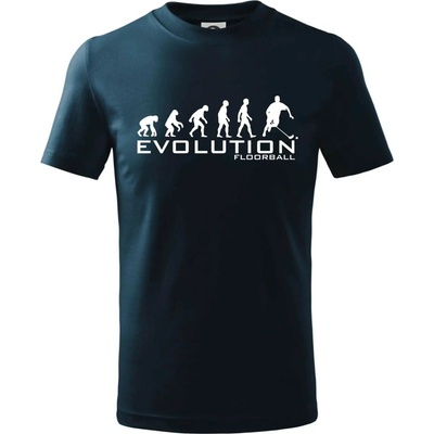 Evolúcia Floorball tričko detské tmavomodrá