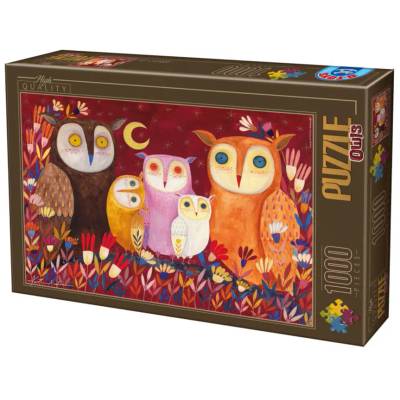 D-Toys - Puzzle Andrea Kürti: Sovy - 1000 dílků