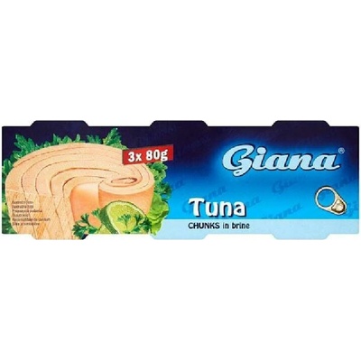 Giana tuňák kousky ve vlastní šťávě, 3x80g
