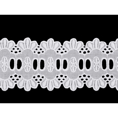 Bavlněná madeira - štykování vsadka šíře 65 mm Varianta: bílá, Balení: 1 m – Zbozi.Blesk.cz