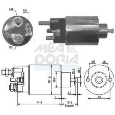 Elektromagnetický spínač, startér MEAT & DORIA 46029
