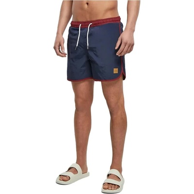 Urban Classics Бански гащета Urban classics Retro swimming shorts - Blue (Burgundy / Midnight Navy)