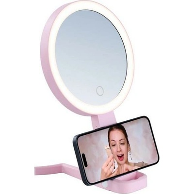 IMMAX SWEET Make up LED oboustranné 10x zvětšovací CCT růžové – Zboží Dáma