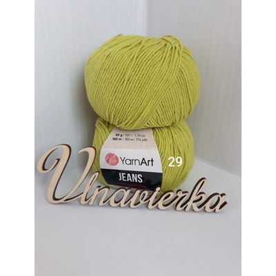 YarnArt Jeans 29 olivová zelená