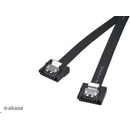 Kabel AKASA Super slim SATA3 datový kabel k HDD,SSD a optickým mechanikám, černý, 30cm