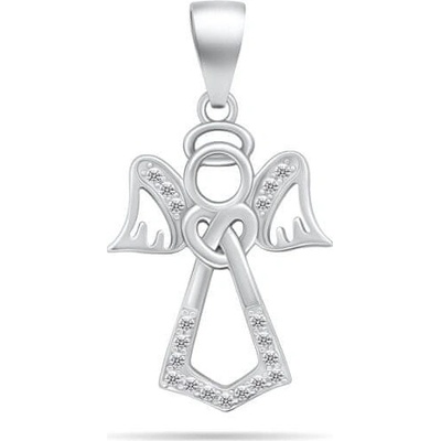 Brilio Silver Módní stříbrný přívěsek anděl PENT113 – Zboží Dáma