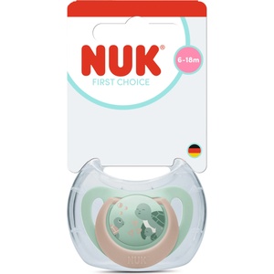 Nuk First Choice биберон залъгалка, силикон, 6-18 мес. , 1 бр. , Костенурка (10176371)