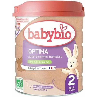 Babybio Адаптирано мляко Babybio - Optima 2, 800 g (3288131580326)
