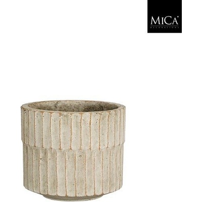 Mica КАШПА КЕРАМИЧНА КРЪГЛА apiro Ø17.5х15см ЕКРЮ (1152835)