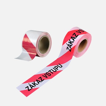 Den Braven Bariérová páska 75 mm x 250 m červeno-bílá Zákaz vstupu