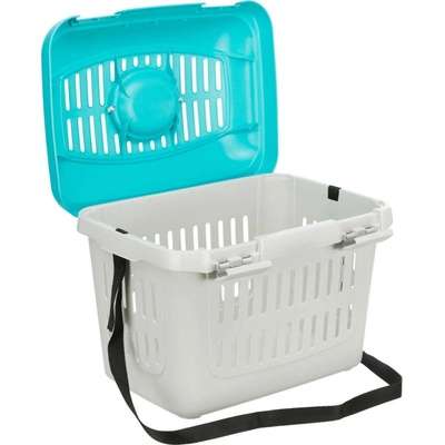 Trixie Capri Midi Přepravka s víkem šedá modrá 44 x 33 x 32 cm