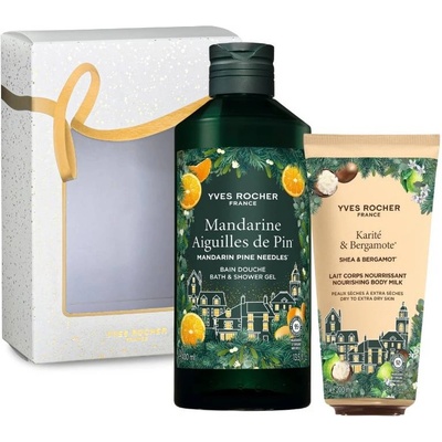 Yves Rocher Mandarine Aiguilles de Pin Комплект - Душ гел и Мляко за тяло, 400 + 200 ml