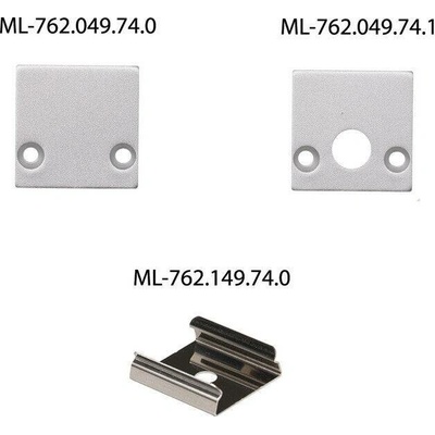 ML-761.049.74.1 Přisazený hliníkový profil PCA, 25x25mm, včetně mléčného difuzoru, 1m