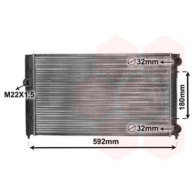 Chladič, chlazení motoru VAN WEZEL 58002099