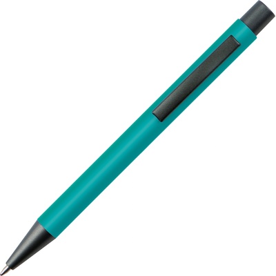MACMA Пластмасова химикалка с метален клип, тюркоаз (00219-А-ТЮРКОАЗ)
