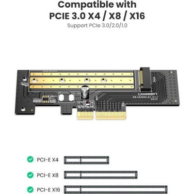 Ugreen Адаптер за разширителна карта Ugreen PCIe 3.0 x4 към SSD M. 2 M-Key / M. 2 B- (70503_VZ)