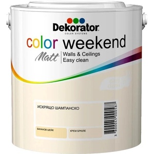 Dekorator ЛАТЕКС Color Weekend Matt 2.5л Пенливо Шампанско (к0334434)