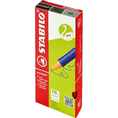 STABILO pointball 10бр/опаковка червена химикалка с бутон 6030/40B10 (6030/40B10)