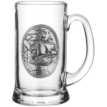 Image 1 of Gerz Инкрустирана стъклена халба с кораб dg014