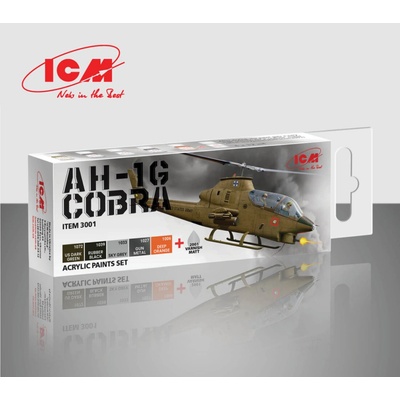 ICM Cobra AH-1G acrylic paint set 6 bottles х 12 ml