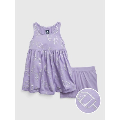 GAP Baby šaty s kraťasy Brannan Bear Fialová