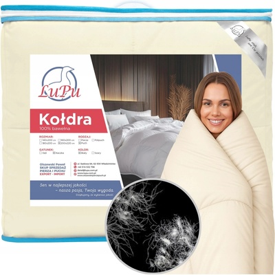 LuPu Přikrývka Celoroční péřová antialergická Ecru Kachní peří 4 200x220
