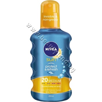 Image 1 of Nivea Спрей Nivea Sun Protect & Refresh Invisible SPF 20, p/n NI-85802 - Слънцезащитен спрей за невидима защита (NI-85802)