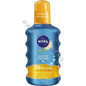 Nivea Спрей Nivea Sun Protect & Refresh Invisible SPF 20, p/n NI-85802 - Слънцезащитен спрей за невидима защита (NI-85802)