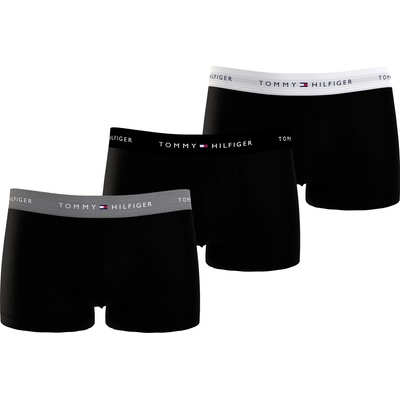 Tommy Hilfiger Боксерки Tommy Hilfiger 3 Pack Logo Waistband Trunks - Black
