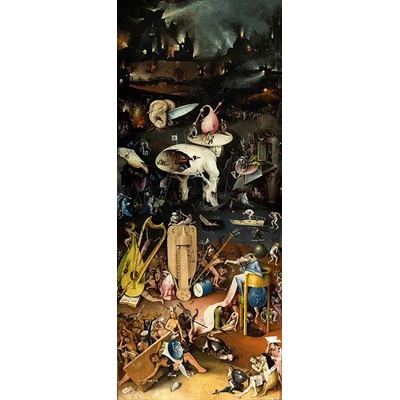 Obrazy - Bosch, Hieronymus: Zahrada pozemských rozkoší - peklo, zatracení (pravá část) - reprodukce obrazu