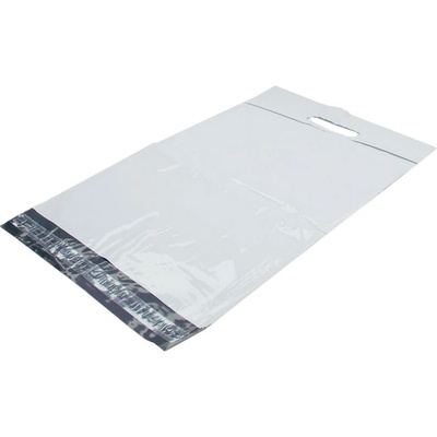 Plastová obálka s uchom, šírka 280 mm, dĺžka 450 mm, klopa 40 mm, 50 µm, v balení 100 ks