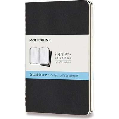 Moleskine Sešity Cahier A6 tečkovaný 3 ks černý