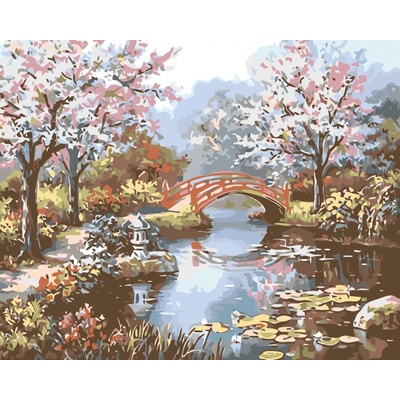 Zuty Malování podle čísel Japonská zahrada 100 x 80 cm bez rámu a bez vypnutí plátna