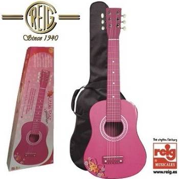 Reig Musicales dětská kytara španělská 65 cm dřevěná RŮŽOVÁ
