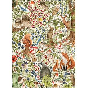 Gibsons - Puzzle The Art File: Woodland Wildlife - 1 000 piese
